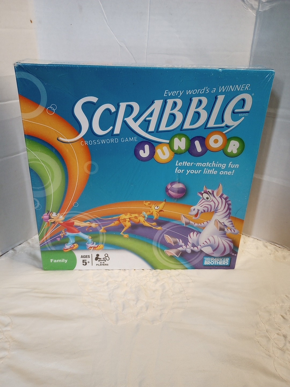 Scrabble Junior Kids Board Game - Blue
